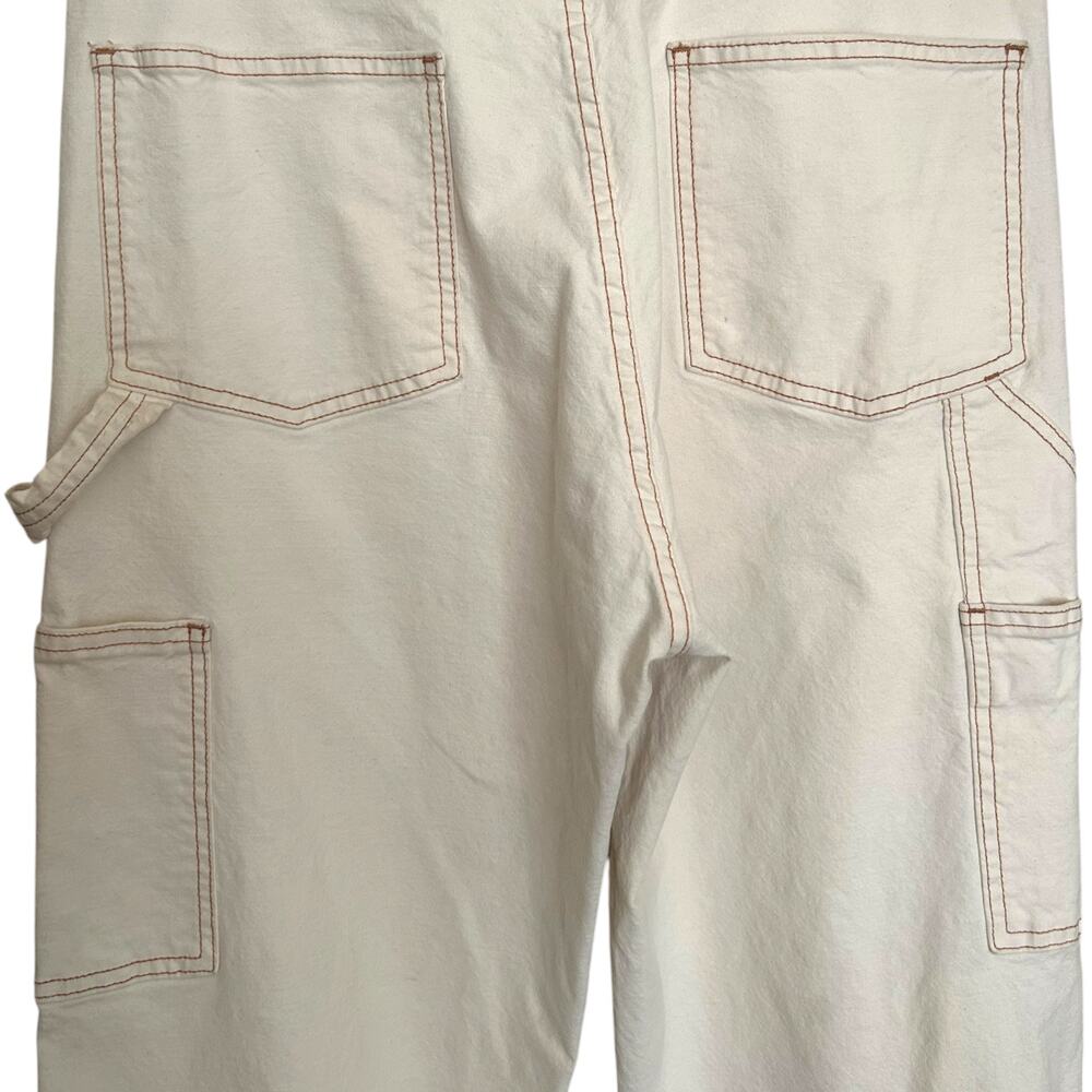 The Great. Women's 'The Carpenter Pant' Cargo, Straight, Natural White, Size 28 - Picture 10 of 12